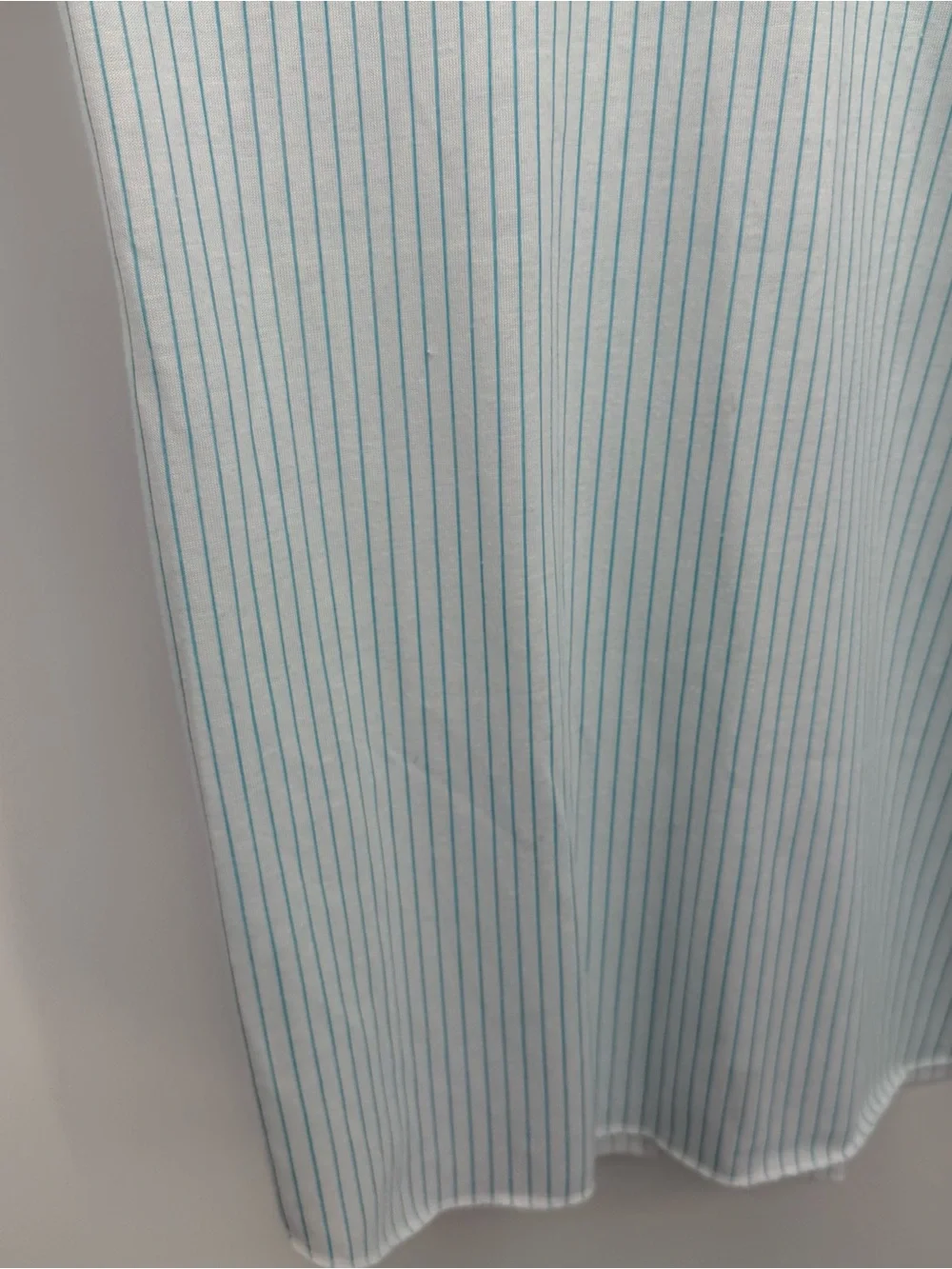 Petra Fashions Blue Pinstripe Mini Nightgown Dress Sleeveless Coastal Size Med - Picture 5 of 9